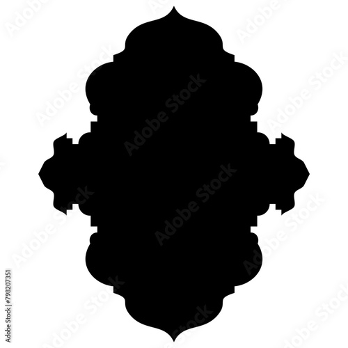 Islamic Label Emblem Shape Glyph Pictogram symbol visual illustration turkish Iranian and Arabic style 