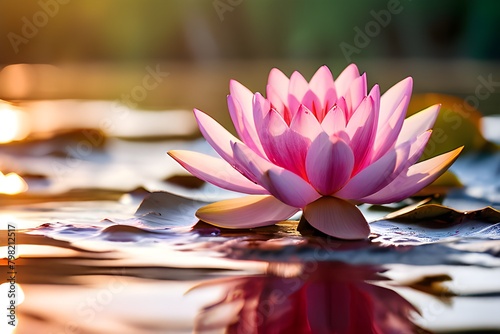 pink water lily