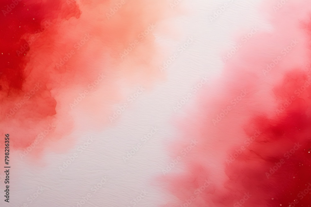 Red watercolor bleeds and blooms on wet paper, creating a mesmerizing blend of hues that dance and merge in a fluid and organic symphony.