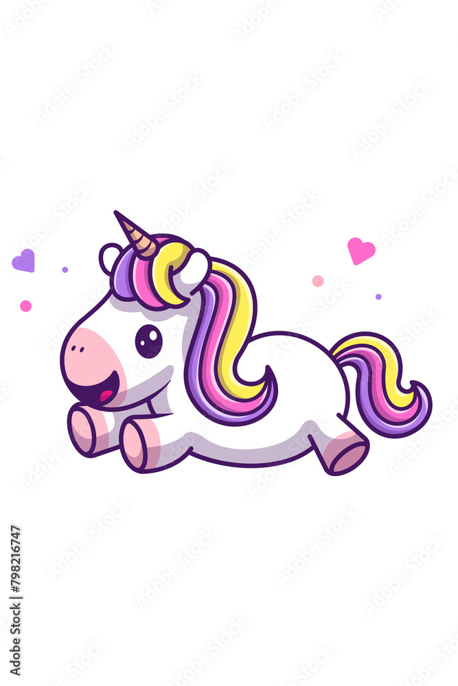 Kawaii Unicorn Daydreams, Cute Unicorn Illustrations for All Projects