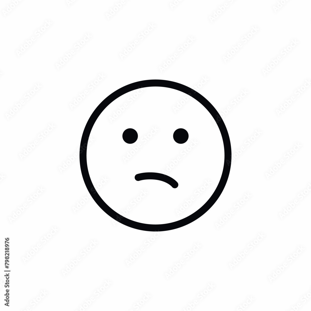 Fototapeta premium sad face emoji comic icon
