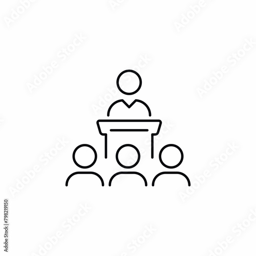 audience speech presentation podium icon