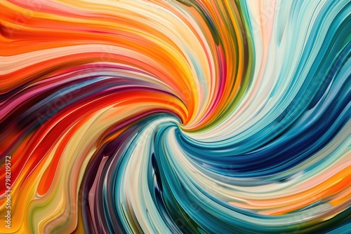 Vibrant swirls of paint dance in harmony, creating a kaleidoscope of colors in motion © stock contributor 