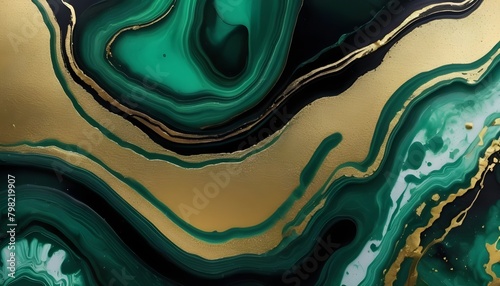 Background Green Gold Abstract Texture Marble Patt Upscaled 2 photo