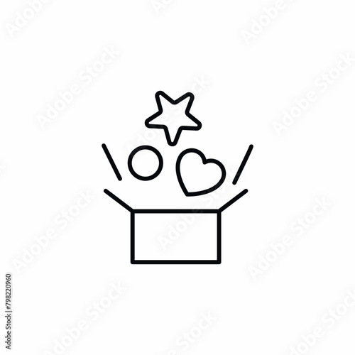 unboxing package fun confetti icon