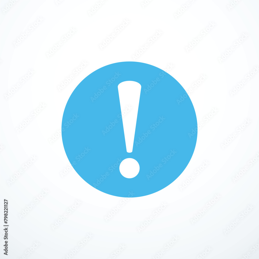 Exclamation mark warning icon. Vector illustration Exclamation mark warning icon. Vector illustration