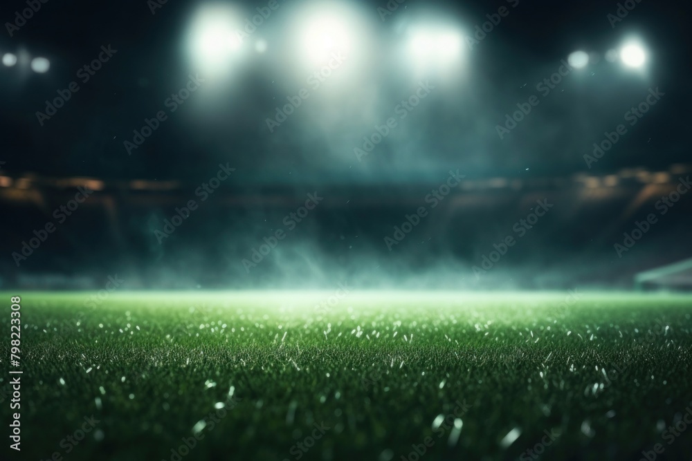 Football field illuminated backgrounds outdoors.