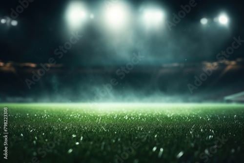 Football field illuminated backgrounds outdoors.