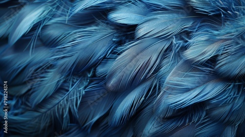 Close Up of a Blue Birds Feathers