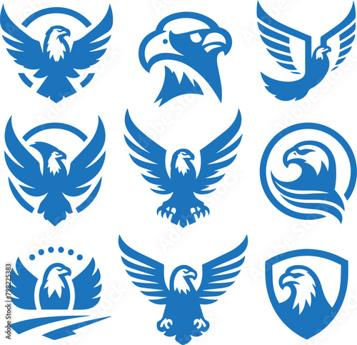 Eagle logo icon set