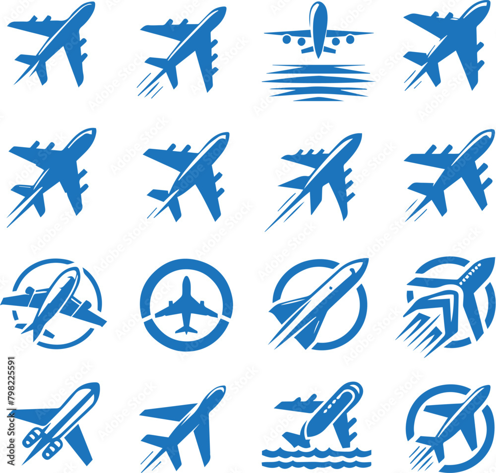 Jet logo icon set