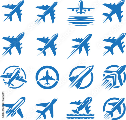 Jet logo icon set