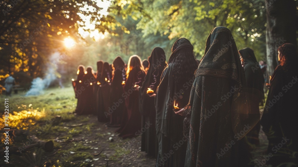 A group of people dressed in robes standing next to each other, AI A group of people dressed in robes standing next to each other, AI