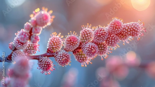 Frost-Covered Plant Close Up