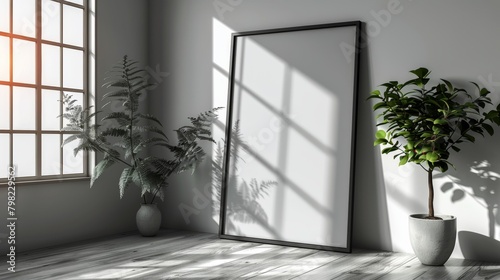 Room With Plant and Picture Frame