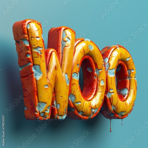 3d text effect woow vector editable 