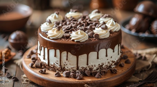 Close Up of a Cake on a Plate