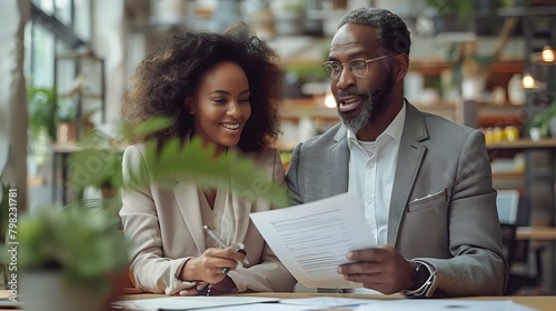 Modern workplace dynamics in a productive business meeting