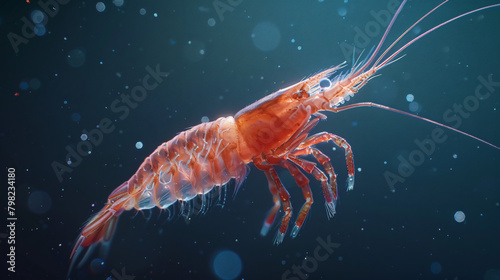 Krill tiny shrimp-like crustaceans very numerous 