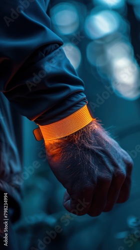 Close-up of a wristband infused with mosquito-repellent being worn, emphasizing the prevention method © BoOm