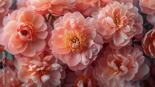 Cluster of Blooming Pink Flowers