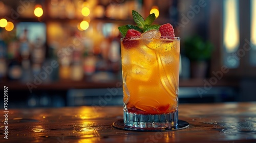 Close Up of a Drink on a Table