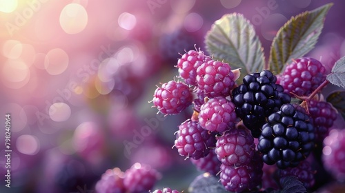 Bunch of Raspberries Hanging From Tree