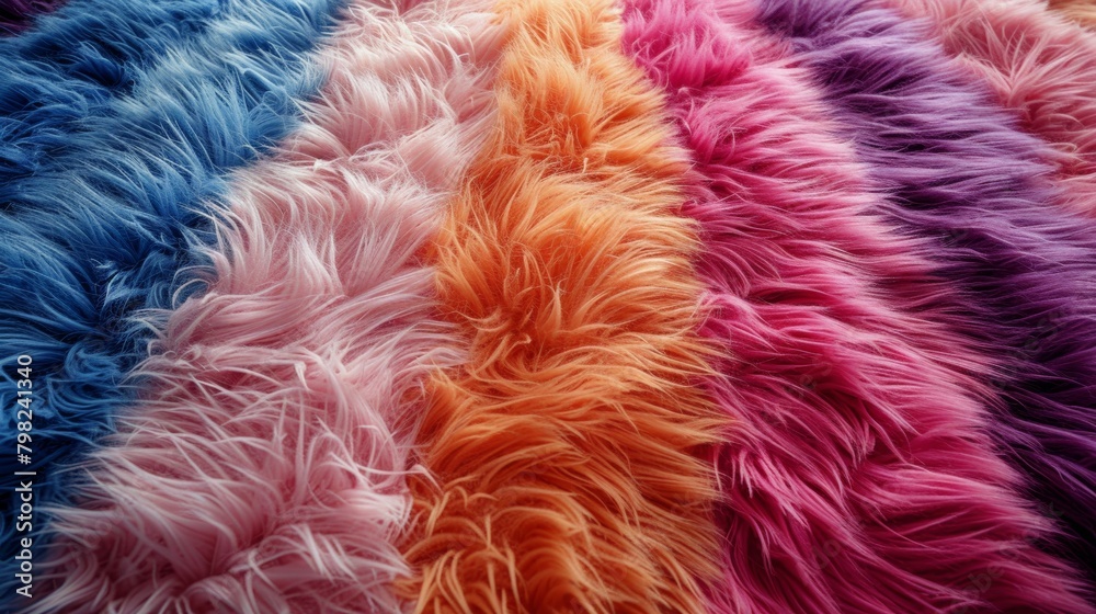 Close Up of a Multi-Colored Rug
