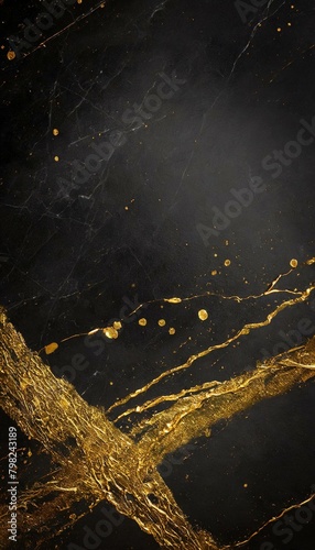 Wallpaper Mural Abstract luxury in golden and black Torontodigital.ca