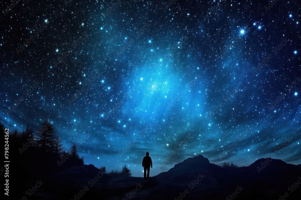 Fototapeta premium Universe landscape astronomy outdoors.