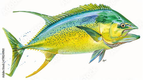Mahi-mahi or Dorado a medium-sized fish 