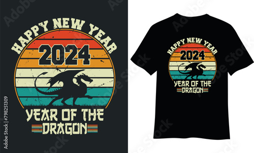 Chinese new year t-shirt  year of the dragon t-shirt design.