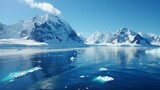 a backdrop of snow-capped peaks and icy fjords, the HD camera captures the pristine beauty of polar landscapes in captivating aerial photography, with glaciers and icebergs glistening in the sunlight