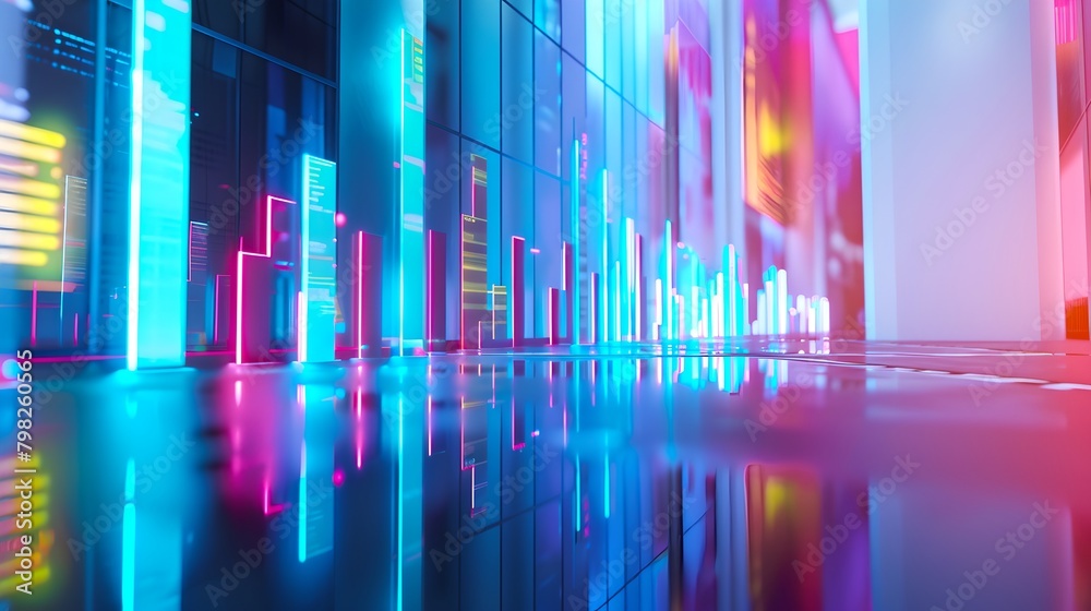 Vibrant cityscape with neon lights reflecting on wet surface. Conceptual image of a futuristic city at night. Modern and stylish urban background. AI Vibrant cityscape with neon lights reflecting on wet surface. Conceptual image of a futuristic city at night. Modern and stylish urban background. AI