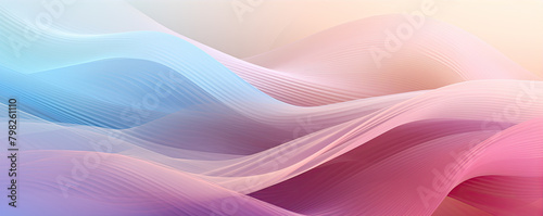 Soft pastel hues in undulating shapes create a serene and modern backdrop Ideal for design and digital art concepts.