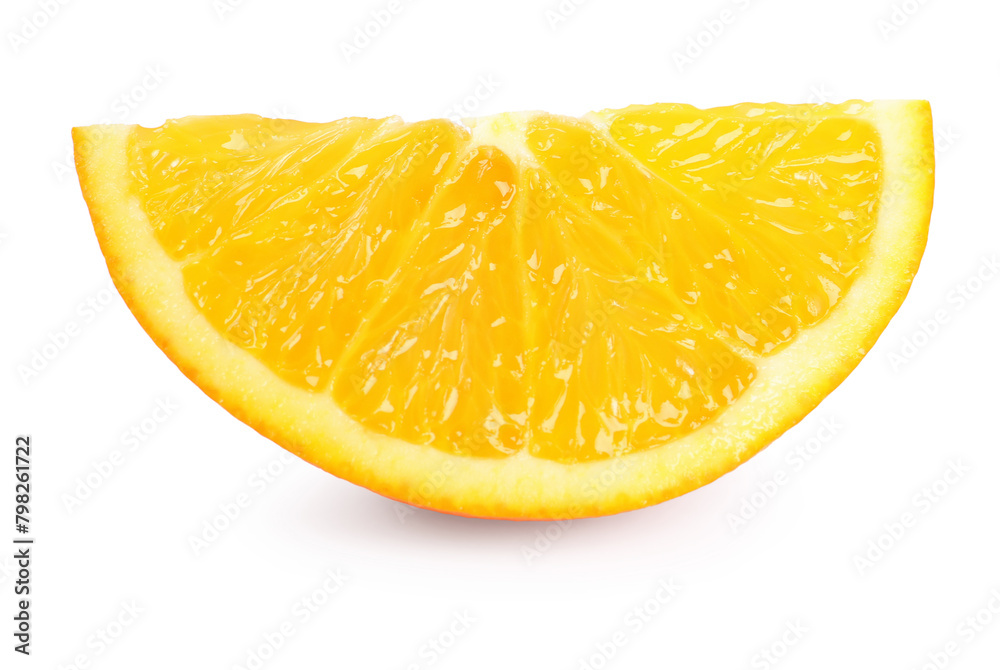 Citrus fruit. Slice of fresh orange isolated on white Citrus fruit. Slice of fresh orange isolated on white