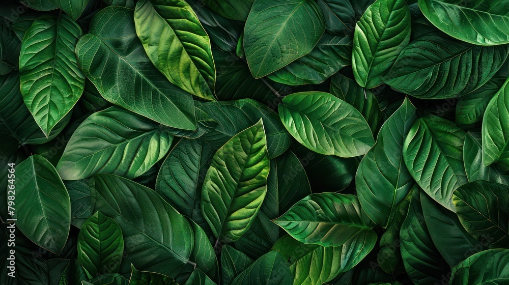 close-up nature view of tropical green leaves and palms background. Flat lay, dark nature concept close-up nature view of tropical green leaves and palms background. Flat lay, dark nature concept