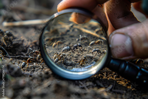 Wallpaper Mural magnifying glass looking at ants Torontodigital.ca