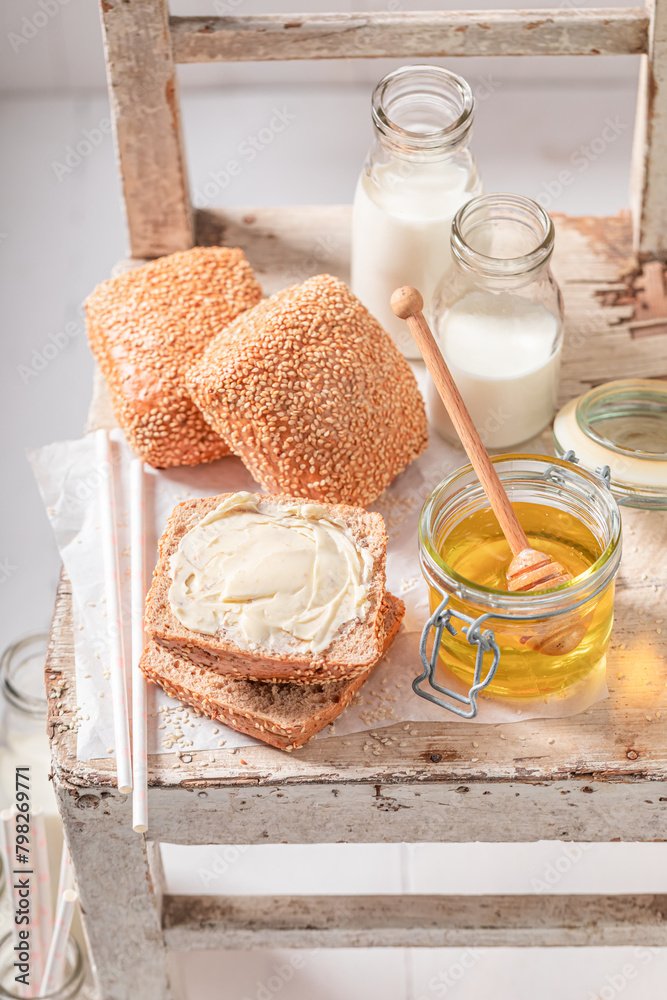 Sweet and homemade wheat buns in the morning. Sweet and homemade wheat buns in the morning.