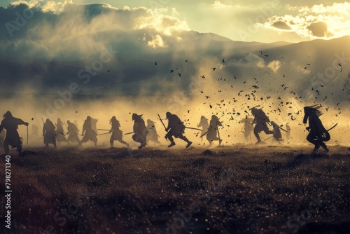 antic battle warriors fighting