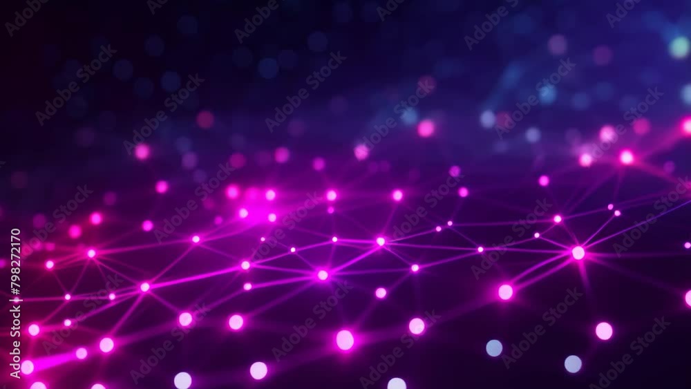 Abstract technology background with connection lines and dots. 3D Rendering, Abstract futuristic digital background with connecting dots and lines, 3D rendering