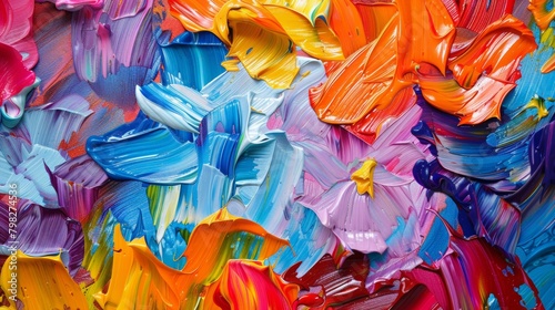 abstract colorful flowers