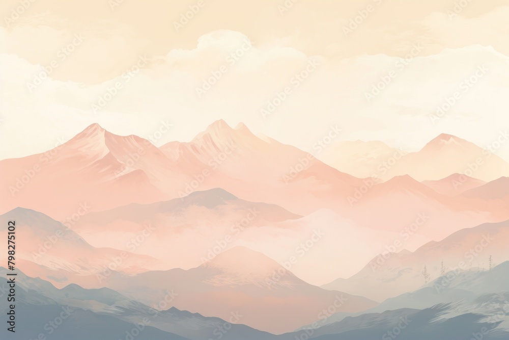 Illustration of serene mountain backgrounds outdoors nature.