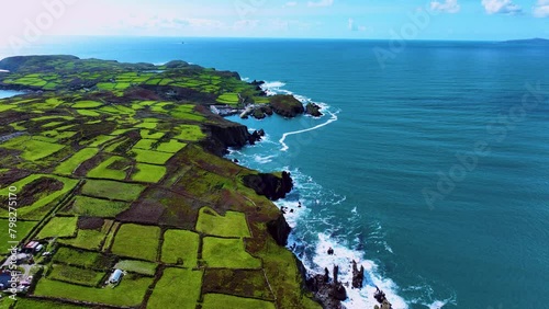 Cinematic aerial view of the picturesque islands photo