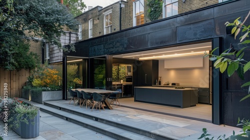 a modern rear extension to a london residential property, award winning architecture photography photo