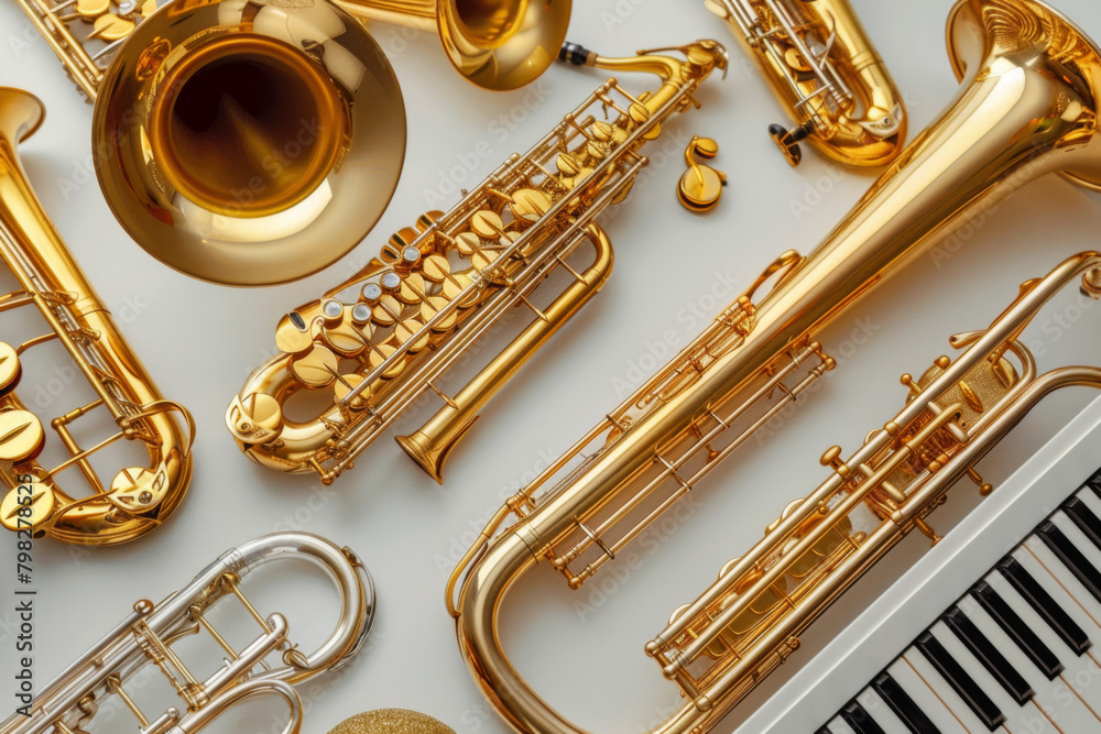 Obraz premium golden musical instrument