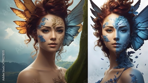  women face photoshop manipulations  wallpapers , backgrounds