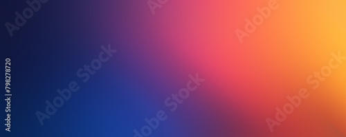 Dark blue and orange gradient abstract background banner with blur