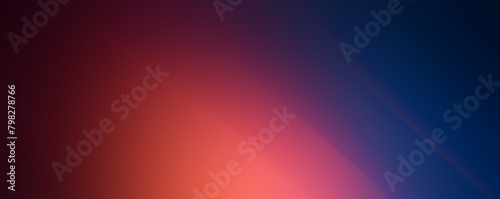 Dark blue and orange gradient abstract background banner with blur