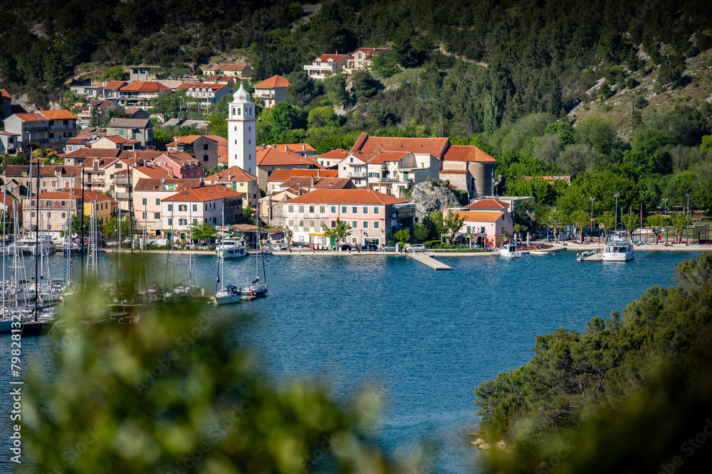 Beautiful coastal town of Skradin, entrance to the wonderful Krka national park, Croatia Beautiful coastal town of Skradin, entrance to the wonderful Krka national park, Croatia